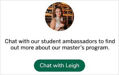 Chat with Leigh, a Wine and Beverage Management master’s student