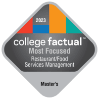 Image of College Factual’s Most Focused: Restaurant/Food Services Management logo.