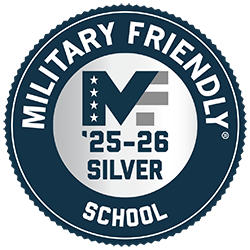 Image of the Military Friendly® School badge for 2025–26 Silver status.