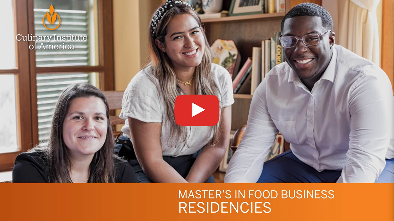 Image of CIA Online Master’s Degree in Food Business Residencies YouTube thumbnail.