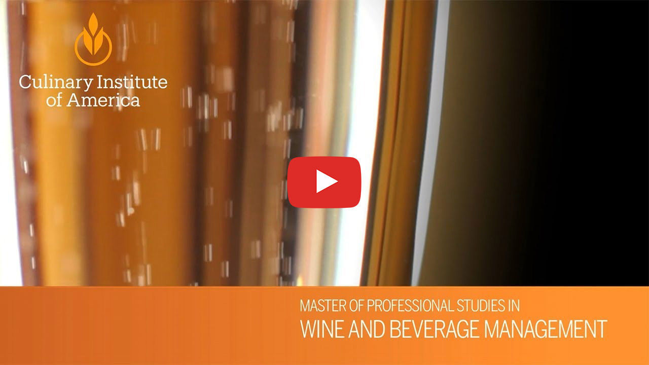 Image of CIA Online Master’s Degree in Wine and Beverage Management YouTube thumbnail.